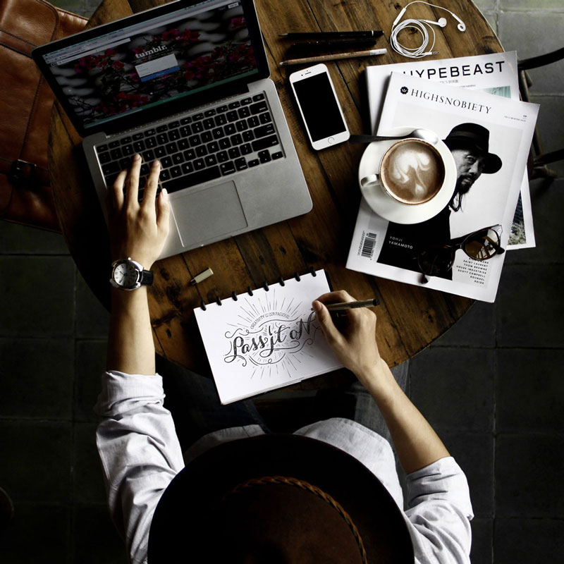 Person at desk